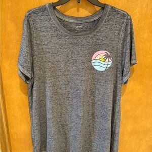 Lane Bryant Gray Lake Days T-Shirt Size 14/1